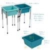 ECR4Kids 2-Station Sand and Water Adjustable Play Table - 2 of 4