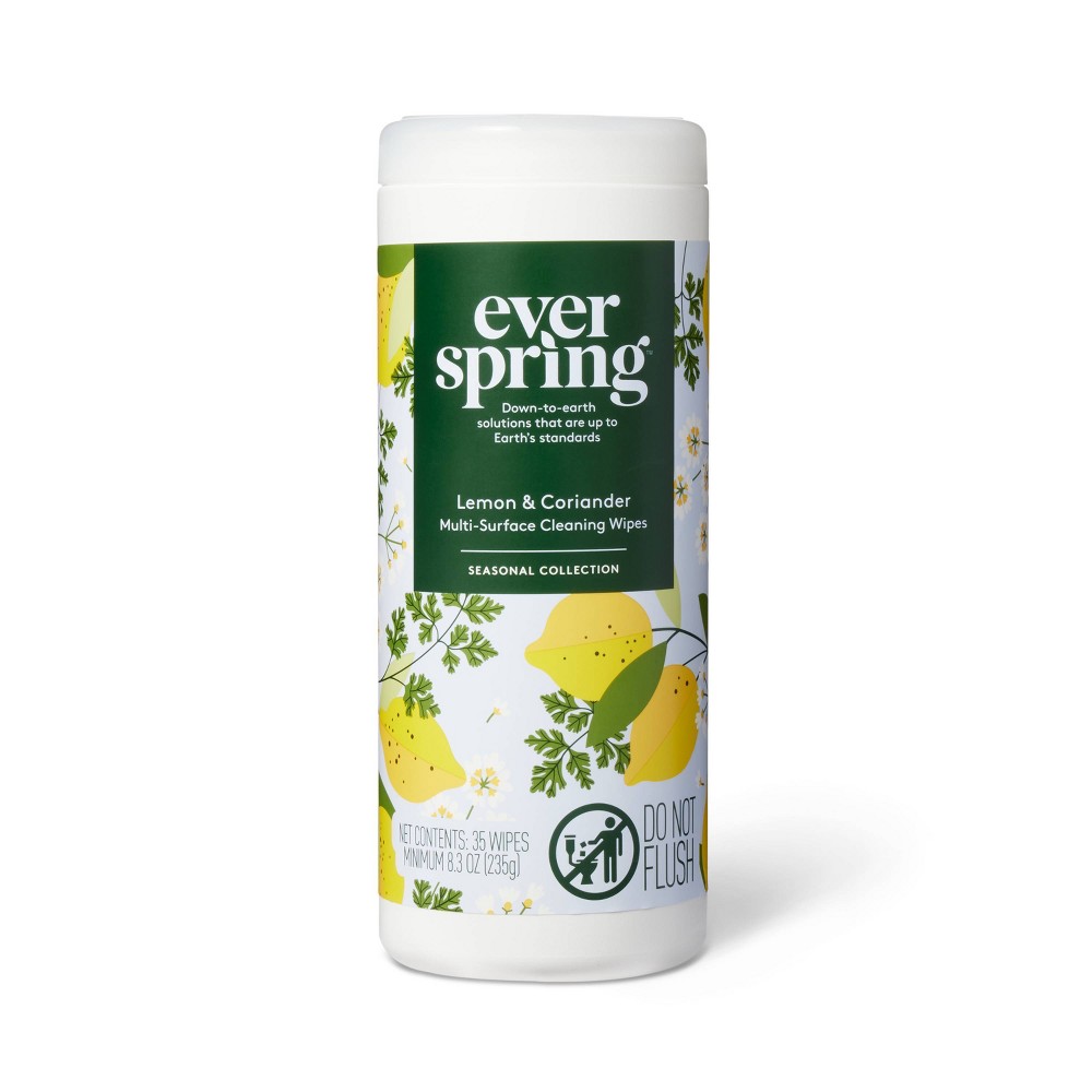 Lemon & Coriander Wipes - 35ct - Everspring™ 12 count pack 