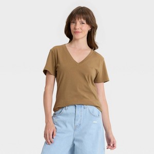 Women's Short Sleeve V-Neck T-Shirt - Universal Thread™ - 1 of 4