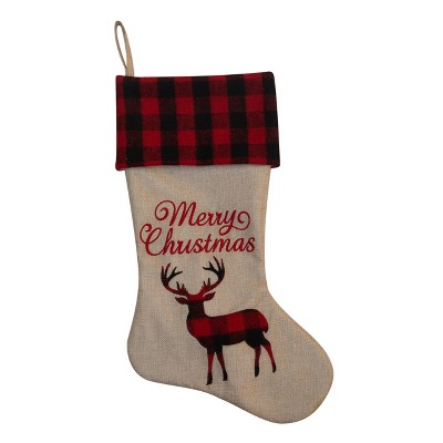 Season's Designs 20In Merry Christmas Deer Stockin G