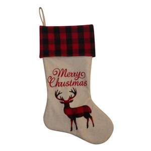 Season's Designs 20In Merry Christmas Deer Stockin G - 1 of 1