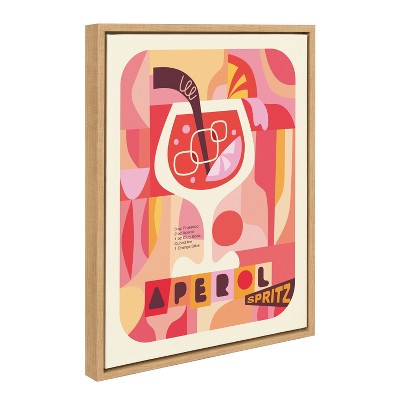 Kate & Laurel All Things Decor 18"x24" Sylvie MCM Aperol Spritz Wall Art by Rachel Lee Natural