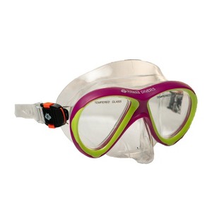 Hawaii Divers Guppy Kids Snorkel Mask – Pink/Bright Yellow (Ages 4+) - 1 of 1