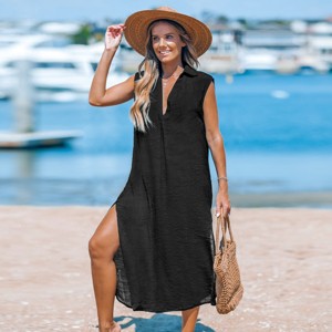 Women's Beach Cover-Up Sleeveless Midi Dress - Cupshe - 1 of 4
