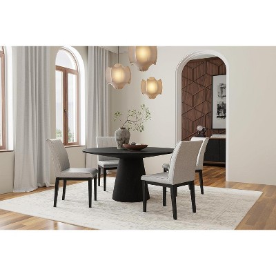 Alpine Furniture Cove Side Chairs, Vintage Black (Set of 2)