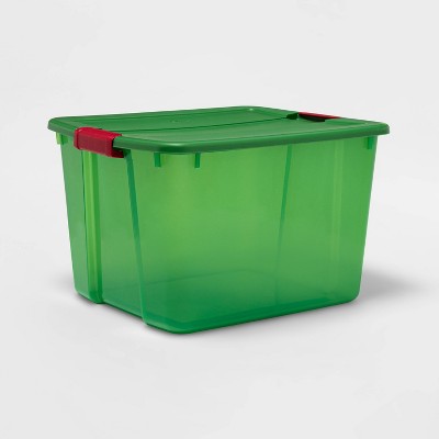 66qt Latching Storage Box Green Tint - Wondershop™