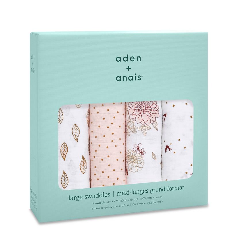 aden + anais muslin swaddle blankets - 4pk, 4 of 8