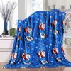 Kate Aurora Ultra Soft & Cozy Christmas Santa & Snowman Plush Throw Blanket - 50 in. W x 60 in. L - 2 of 3