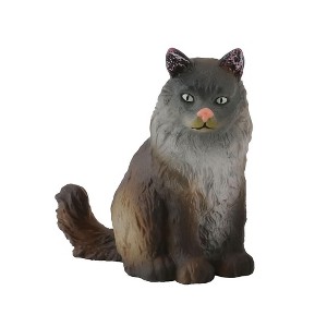 Breyer Animal Creations CollectA Cats & Dogs Collection Miniature Figure | Norwegian Forest Cat - 1 of 4