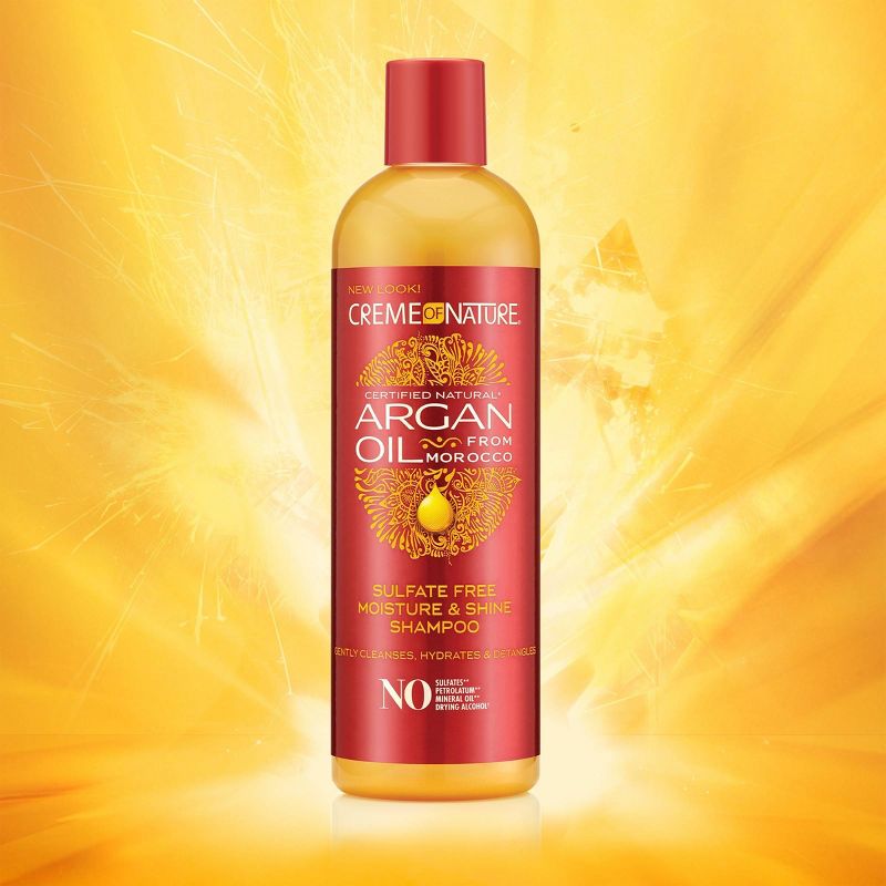 Creme of Nature Moisture & Shine Shampoo with Argan Oil - 12 fl oz, 5 of 10