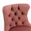 Sapphtopaz Swivel Bar Stools Set of 2 Velvet Upholstered Height Adjusatble Bar Chair with Tufted Backs Dining Chairs for Kitchen Island - 2 of 4