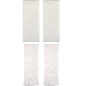 REGALWOVEN 4 Pcs Bathroom Cotton Soft and Absorbent Geometric Hand Towel 13" x 29" - 1 of 4