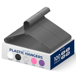 SereneLife Slim Plastic Hangers - 1 of 4