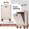 5 PCS Expandable Luggage Set, Hardside Spinner Suitcase with USB Port, Cup Holder, Duffel Bag, Tolietry Bag and TSA Lock - ModernLuxe - 3 of 4