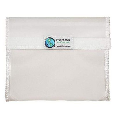 Planet Wise Reusable Clear Hook and Loop Sandwich bag - Clear