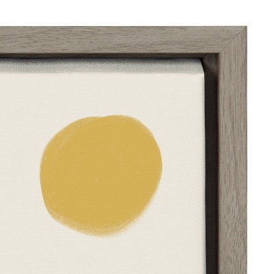 Zen Garden II Abstract Floral Canvas Art in Gray Frame