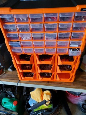 47 Bin Tool Organizer ? Wall Mountable Container With Removable Drawers For  Garage Organization And Storage By Stalwart (red/blue) : Target