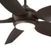 52" Casa Vieja Modern Industrial Indoor Outdoor Ceiling Fan with LED Light Remote Control Bronze Damp Rated for Patio Exterior House Home Porch Gazebo - 3 of 4