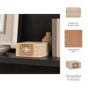 Decorative Box with Lid - Jewelry Box for Keepsakes or Shelf Accent - Modern Storage Box - Organizer for Living Room, Bedroom, & Office Decor - 4" Tan - 4 of 4