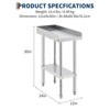 Stainless Steel Equipment Stand with Adjustable Undershelf, NSF Commercial Heavy Duty Work Table & Grill Stand Table for Home and Hotel Kitchen - 2 of 4