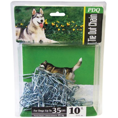 PDQ Silver Swivel Steel Dog Tie Out Chain Small/Medium