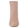 Allegra K Women's Dress Round Toe Side Zip Chunky Heel Ankle Boots - 3 of 4