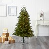 Nearly Natural 5-ft Cambridge Fir Artificial Christmas Tree with 300 Clear Warm (Multifunction) - 4 of 4