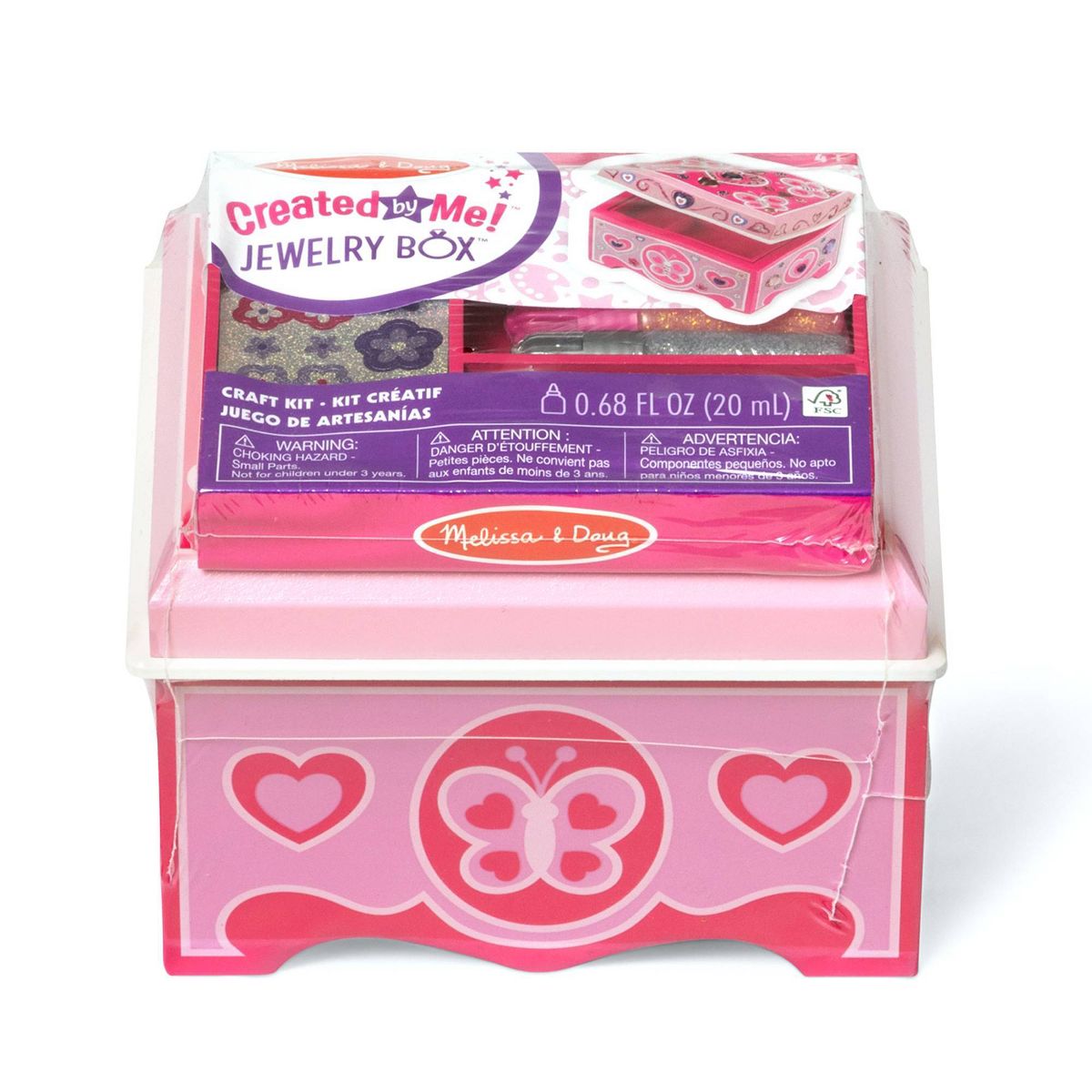 Melissa & Doug Created by Me! Jewelry Box Wooden Craft Kit - thumbnail 3