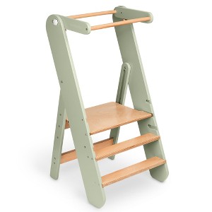 Comfy Cubs Kids Step Stool for Ages 3+, 3 Height Adjustable Toddler Tower for Kitchen Sink & Bathroom Access - 1 of 4