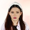 Unique Bargains Women's Floral-Pattern Knotted Headband White 1 Pc - 2 of 4