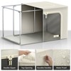 Sorbus 3 Pack Medium Foldable Storage Box - Metal Frame, Oxford Fabric, Large Window & Handles - Organization for Bedroom, Linens & Clothes (Beige) - 3 of 4