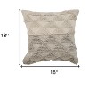 HomeRoots 18" Gray and Beige Throw Pillow - 3 of 4
