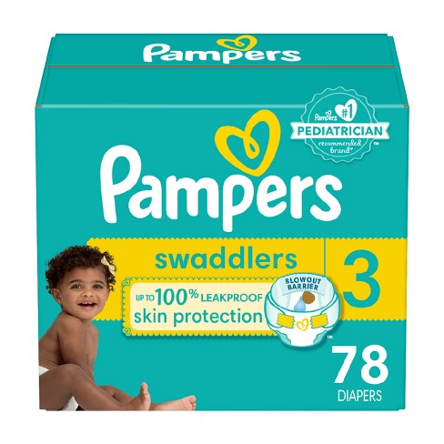 Swaddlers couches pour bébé actif taille 3, 78 unités – Pampers