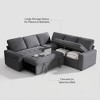 Dyonery 5-Seat Modular Sectional Sofa Bed for Small Spaces, L-Shaped Couch with Pull Out Bed, Storage, USB Ports & Recliner - 2 of 4