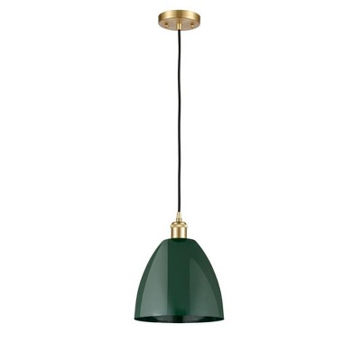 Plymouth Dome - 1 Light Cord Hung Mini Pendant In Industrial Style-12.88 Inches Tall and 9 Inches Wide