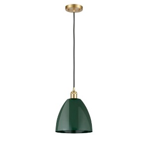 Plymouth Dome - 1 Light Cord Hung Mini Pendant In Industrial Style-12.88 Inches Tall and 9 Inches Wide - 1 of 1