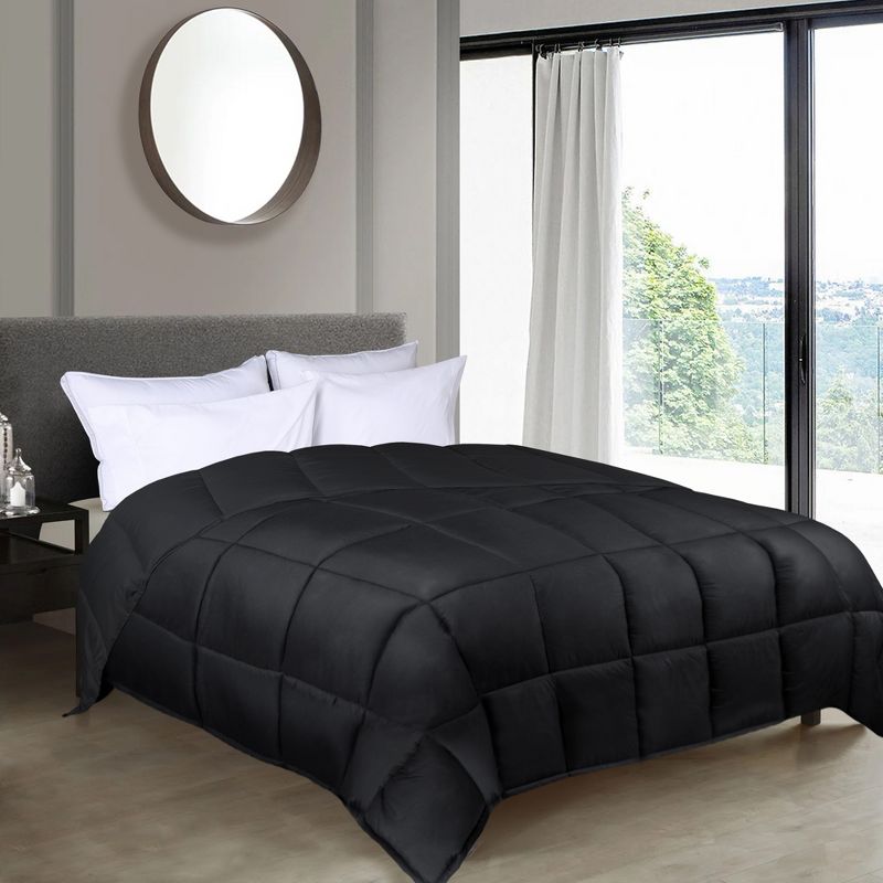 Brushed Microfiber Reversible Comforter Medium Weight Down Alternative Bedding by Blue Nile Mills, 2 of 7