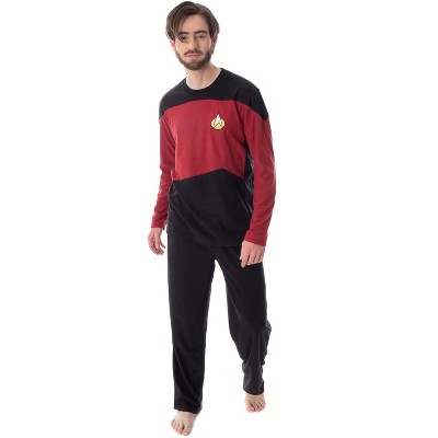 Star Trek Next Generation Men's Picard Uniform Costume Sleepwear Pajama Set Picard
