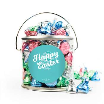 Easter Candy Gift Hershey's Kisses Paint Can Chevron Eggs -  By Just Candy
