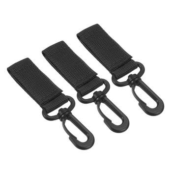 Unique Bargains Belt Keeper Key Ring Nylon Webbing Strap Hanging Gear Buckle Key Chain Rotate Hook with Snap