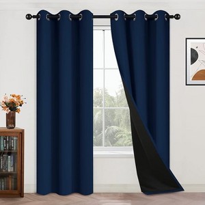 Yakamok Room Darkening Thermal Insulated Blackout Curtains for Bedroom (42Wx84L,Navy Blue 2 Panels) - 1 of 1