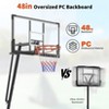 Garvee Basketball Hoop Outdoor Portable 48 Inch Backboard, 4.92-10ft Quickly Adjustable Basketball Goal System with Wheels for Court/Backyard/Driveway - 4 of 4