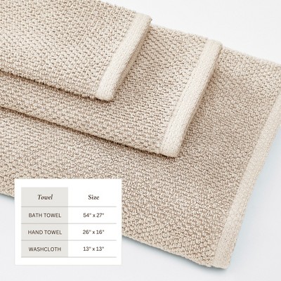 Kids' Beige Cotton Popcorn Texture Washcloth Set