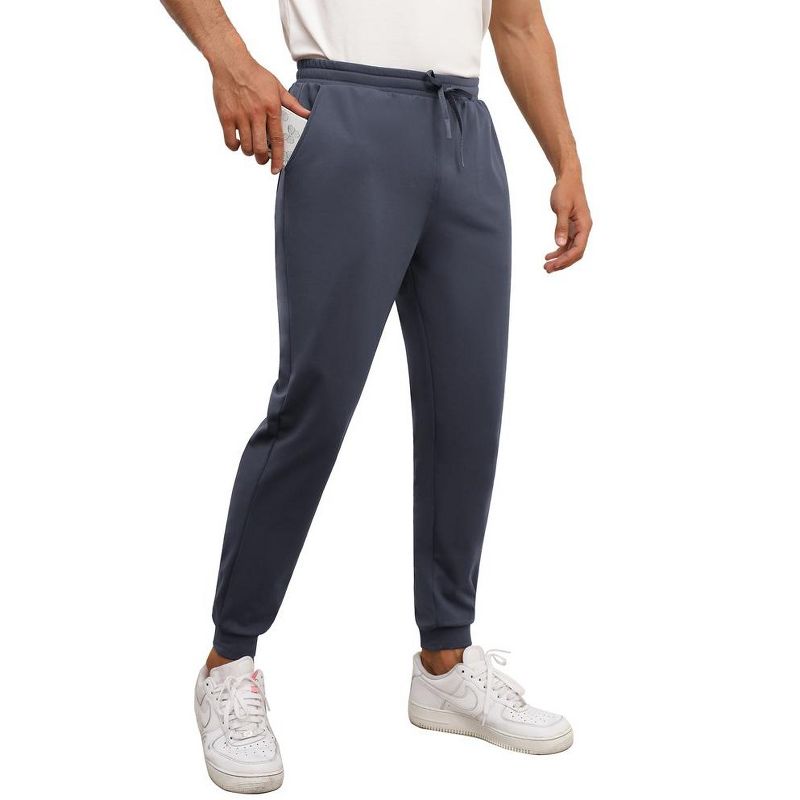 Men's Fleece Lined Sweatpants Thermal Pajama Jogger Pant with Pockets for Athletic Workout Running, 3 of 7