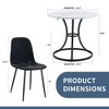 KTMBDW Dining Chairs Set of 5, Modern Circular Dining Table, Paired With 4 Linen-Cotton Material High Resilience Dining Chair with Metal Leg - 4 of 4