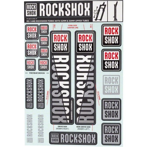 RockShox Decal Kit, 30/32mm, White Color Matching