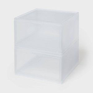 Stackable Large Bin Front Opening Clear - Brightroom™: Transparent Utility Storage, 19 Volume, Stackable & BPA-Free - 1 of 4