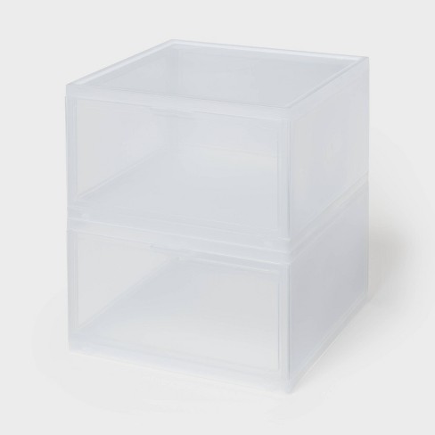 Stackable Large Bin Front Opening Clear - Brightroom™: Transparent Utility Storage, 19 Volume, Stackable & BPA-Free - image 1 of 4