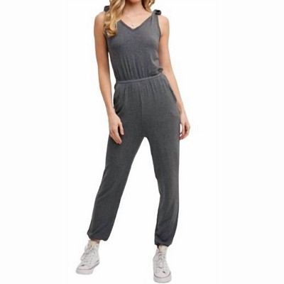 Women's Knit Tie Strap Jumpsuit - BluIvy