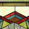 Chloe Lighting Eminent Tiffany-Style Geometric Stained Glass Window Panel 25`` Height - 4 of 4